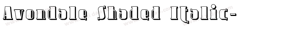 Avondale Shaded Italic字体转换